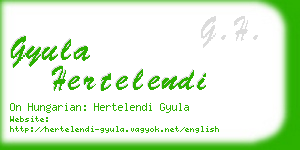 gyula hertelendi business card